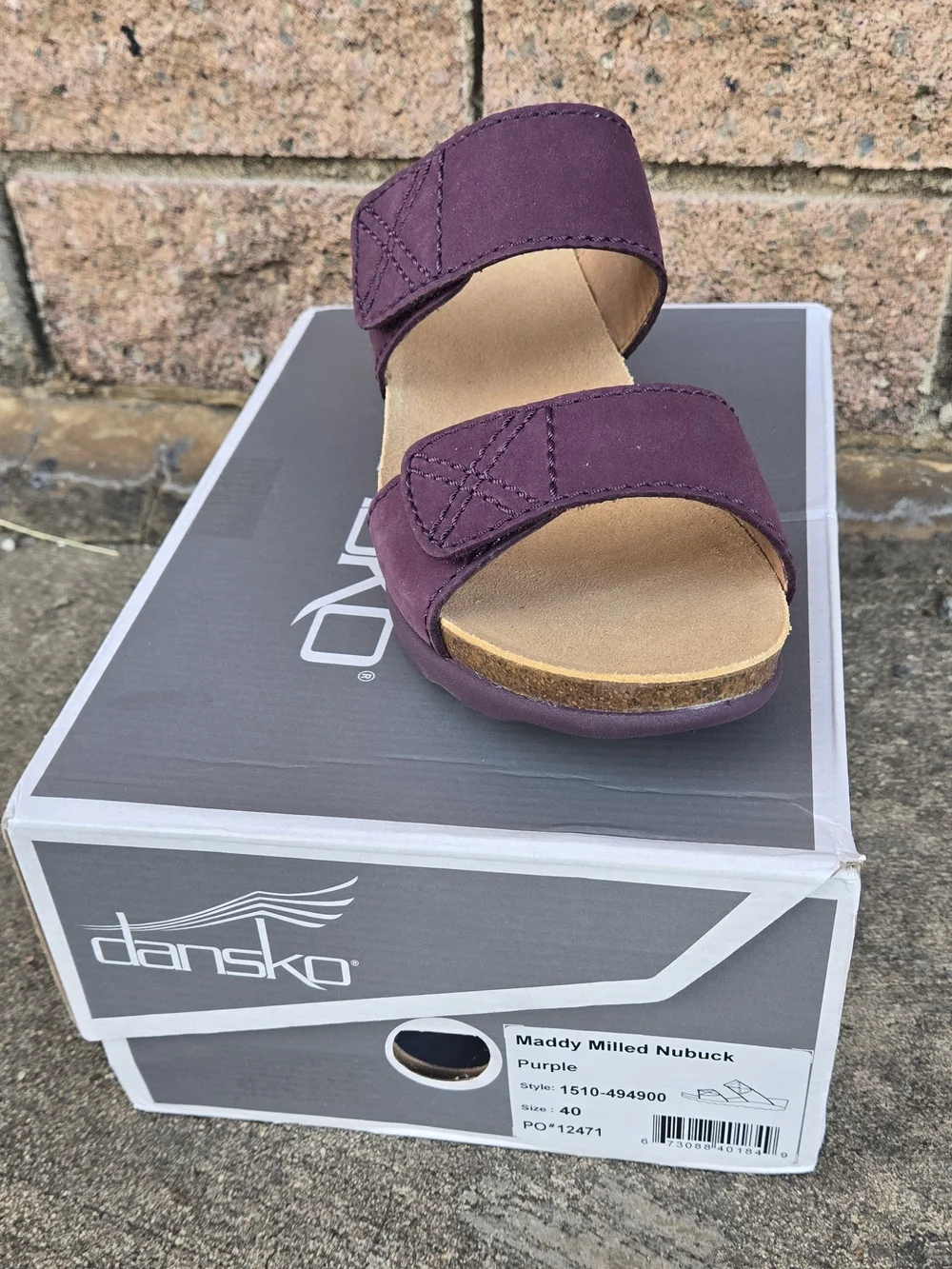 Dansko Purple Dual-Strap Wedge Sandal